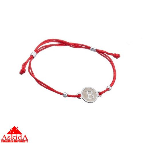 Браслет червона нитка з буквою 
